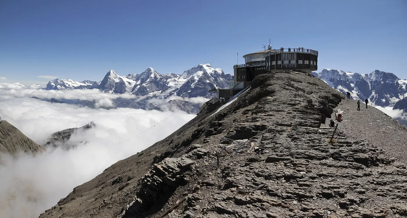 Snow-capped Alpine peaks